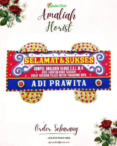 Papan Bunga Ucapan Selamat Molosifat U